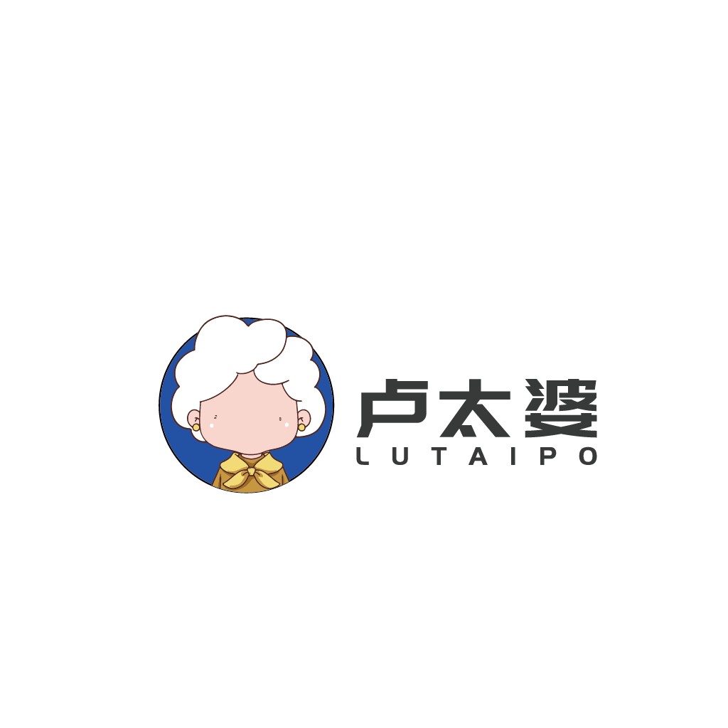 卡通奶奶形象logo设计