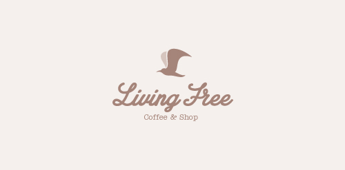 自由生活咖啡店Logo设计