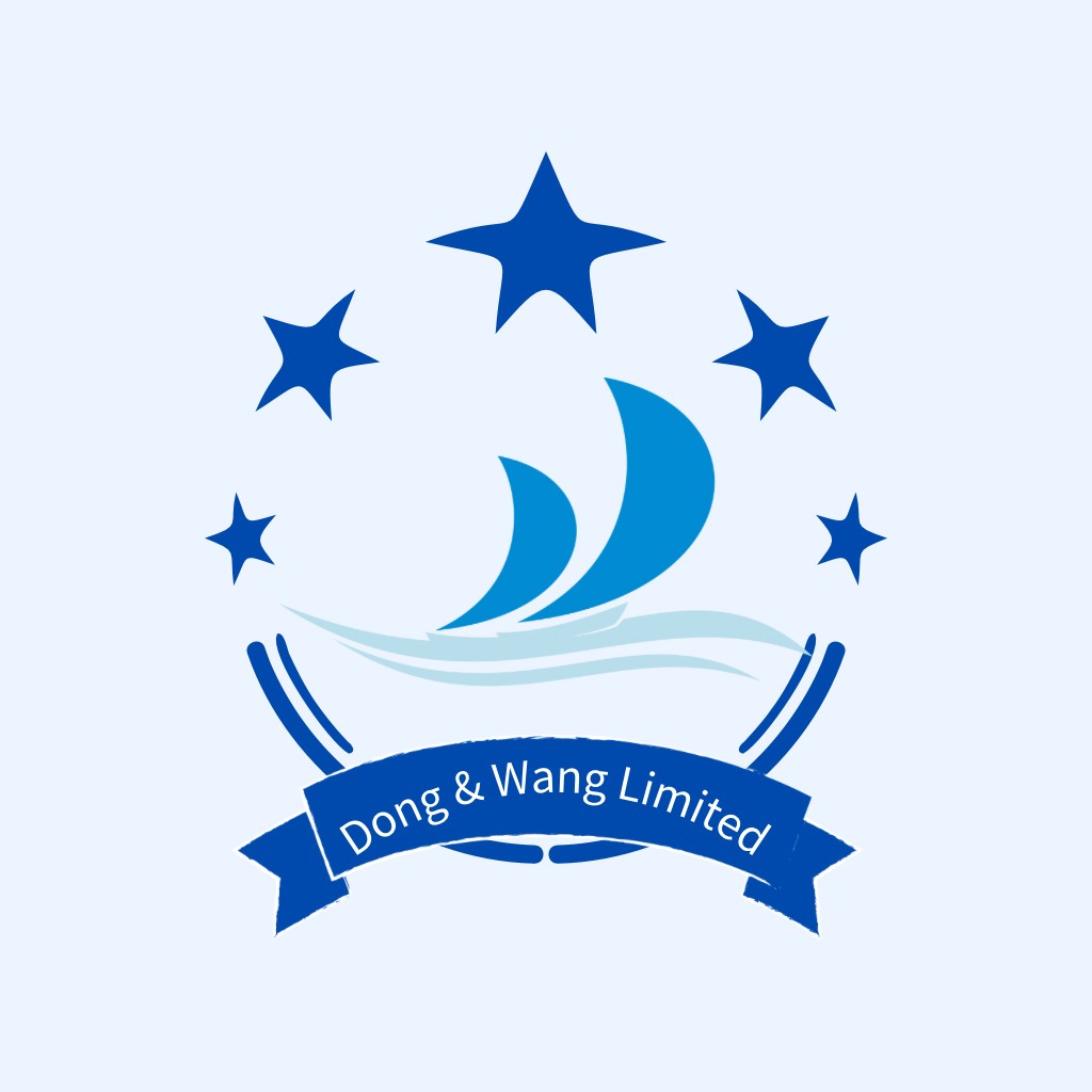 蓝色星星与帆船的优雅logo设计