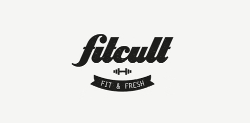 Fitcult Logo设计:简约健身品牌标识
