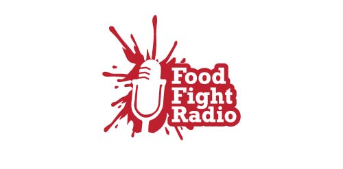 红色飞溅音波logo设计