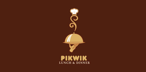 Pikwik Logo设计:创意厨房图标