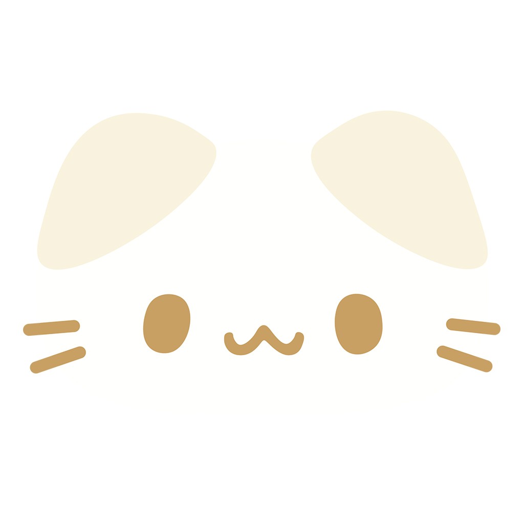 简约可爱卡通猫头logo设计