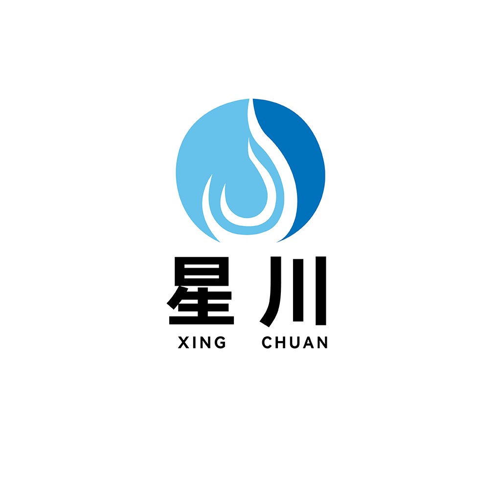 蓝色水滴形logo设计