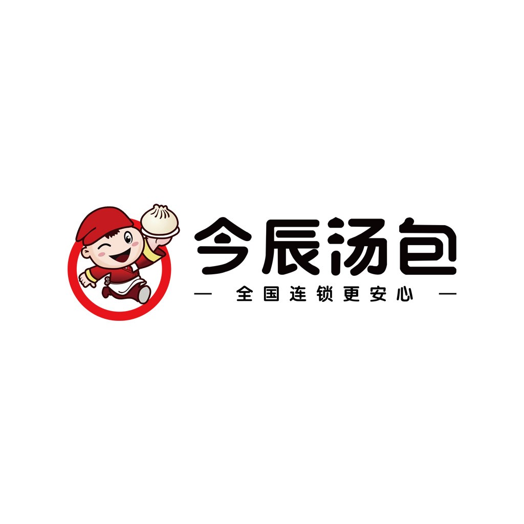 包子店logo设计：卡通形象与品牌名称结合