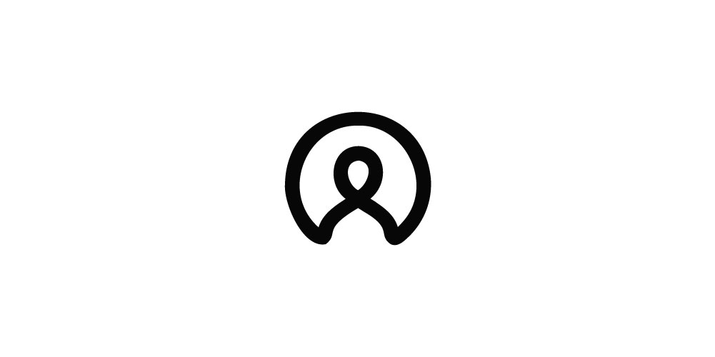 简洁人形轮廓logo设计