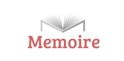 简约书本符号的Memoire Logo设计