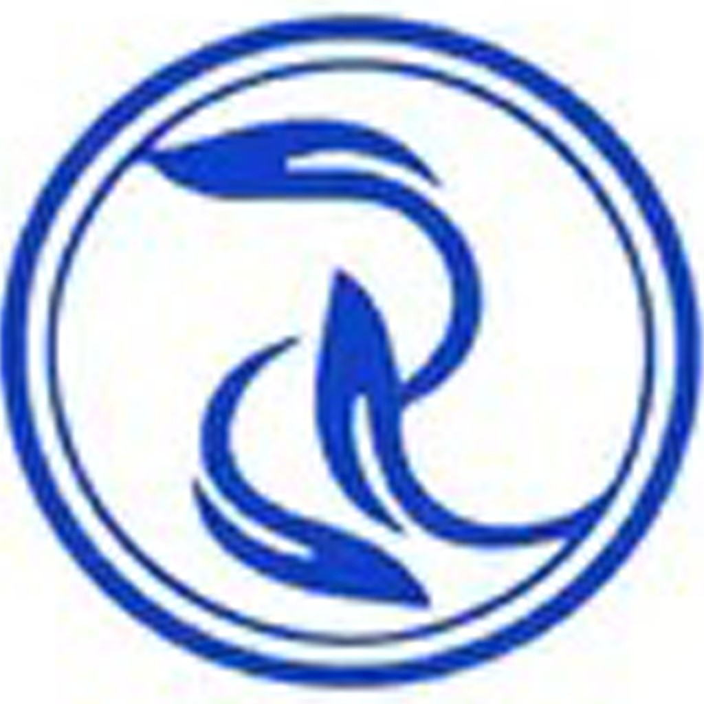 蓝色波浪形标志设计