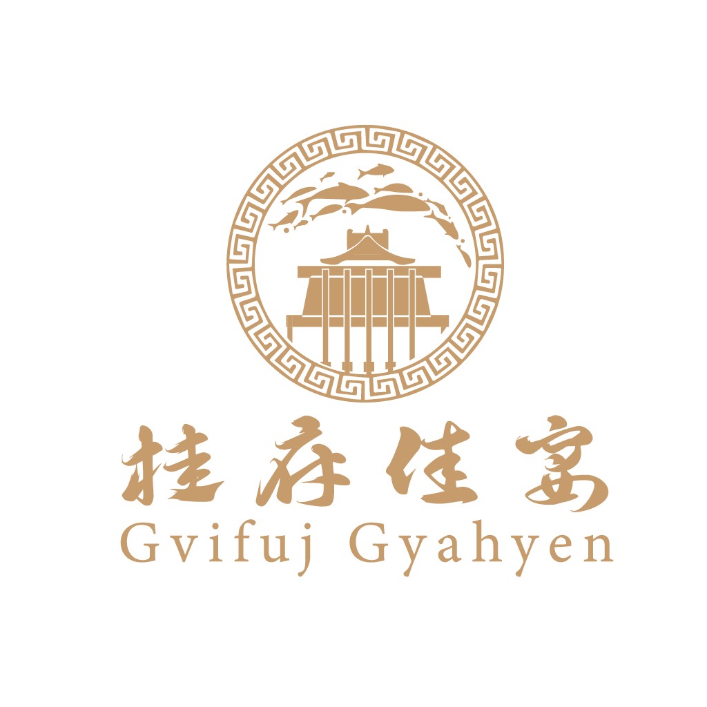 古典建筑与鱼跃龙门的logo设计