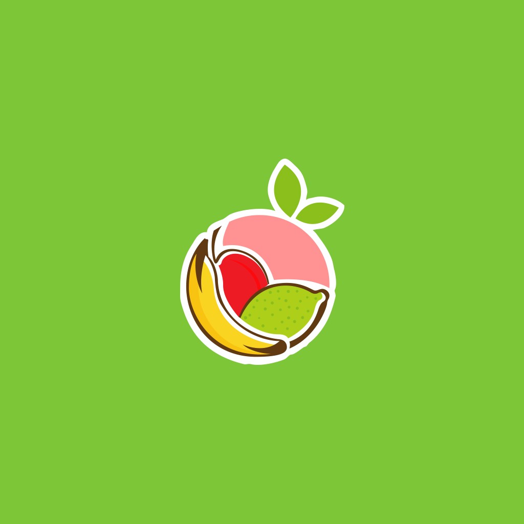 创意水果组合logo设计