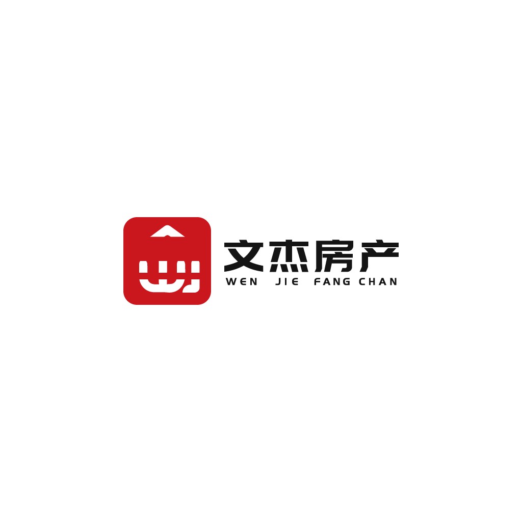 文杰房产logo设计：简洁现代的房地产品牌标识