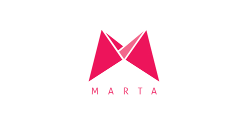 简约几何风格的MARTA logo设计