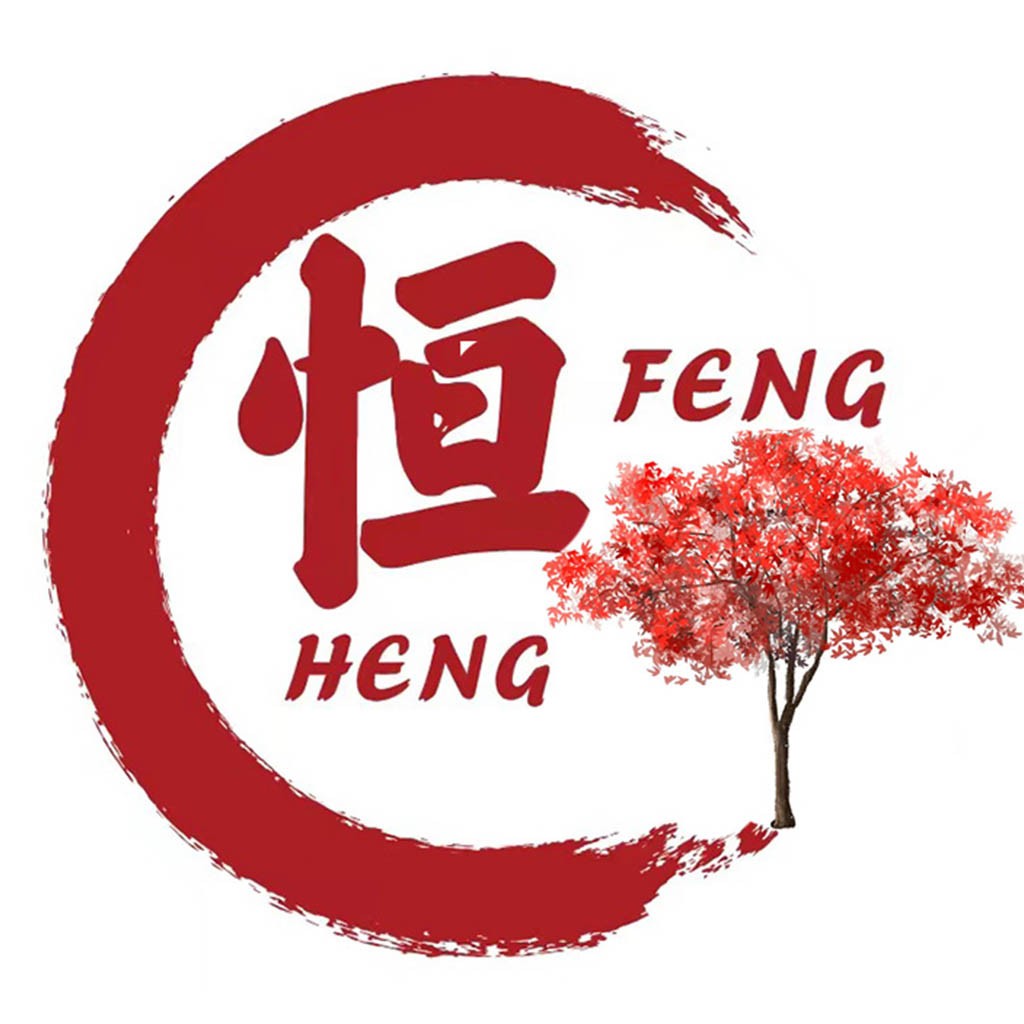 HENG FENG Logo设计:红色树形艺术标志