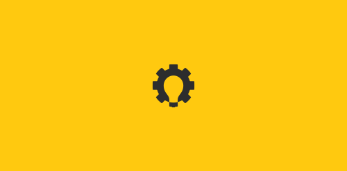 简洁齿轮灯泡logo设计