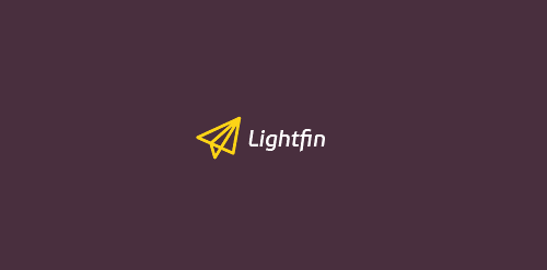 Lightfin logo设计：简洁现代的纸飞机标志