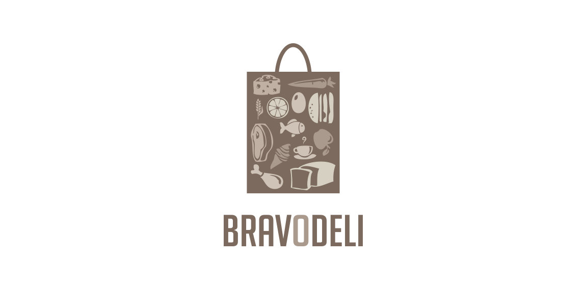 简约食品袋Logo设计