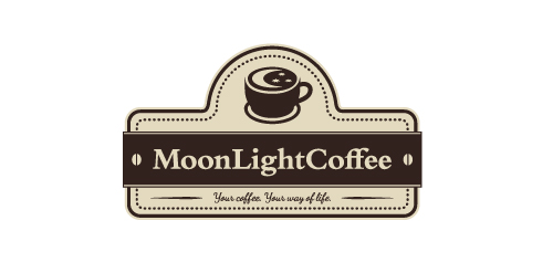 咖啡店logo设计:MoonLightCoffee