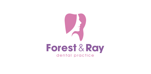 Forest & Ray logo设计:优雅女性形象