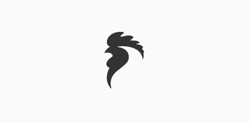 简约公鸡头像logo设计