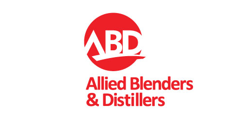红色圆圈logo设计:Allied Blenders & Distillers