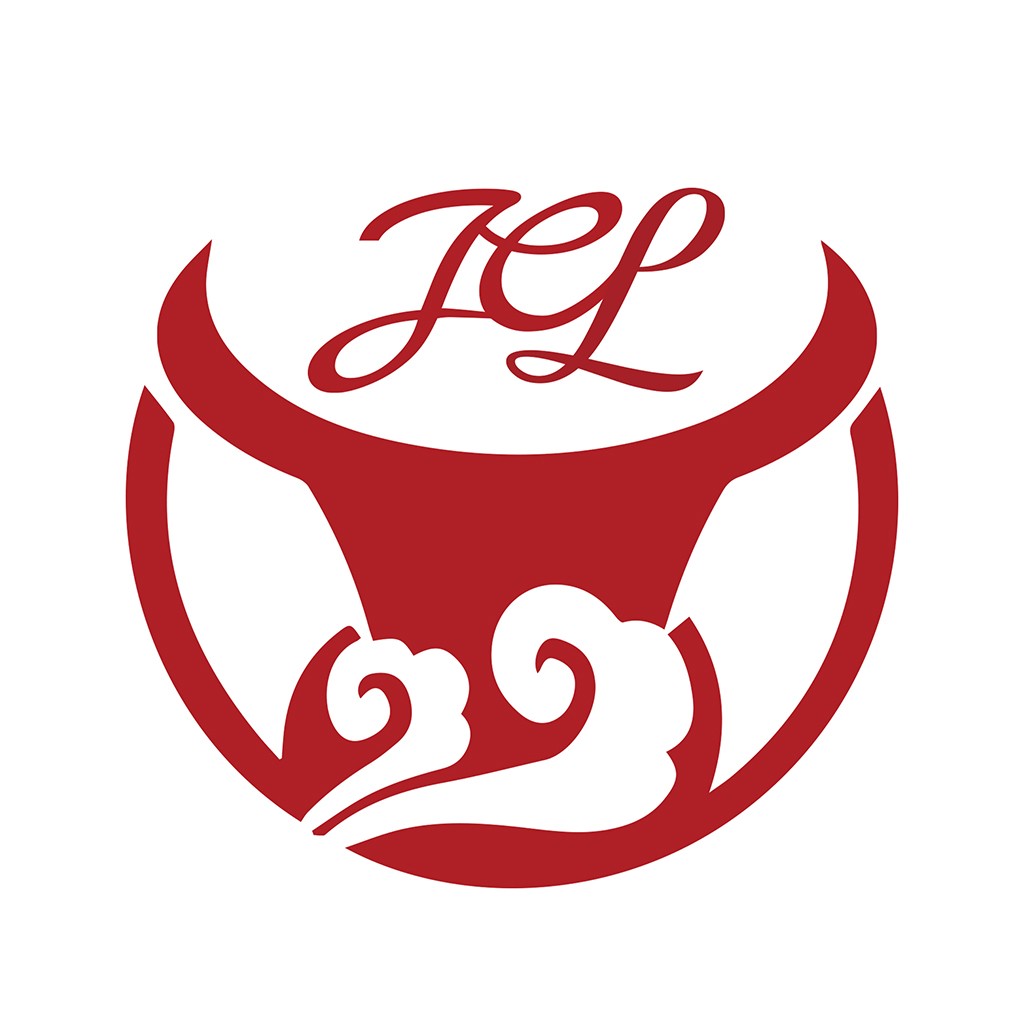 红色优雅字母JL标志设计