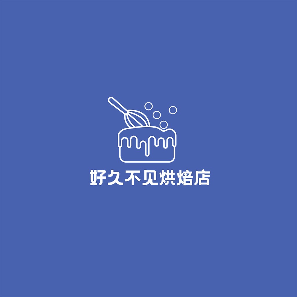 烘焙店logo设计:简洁线条蛋糕图标