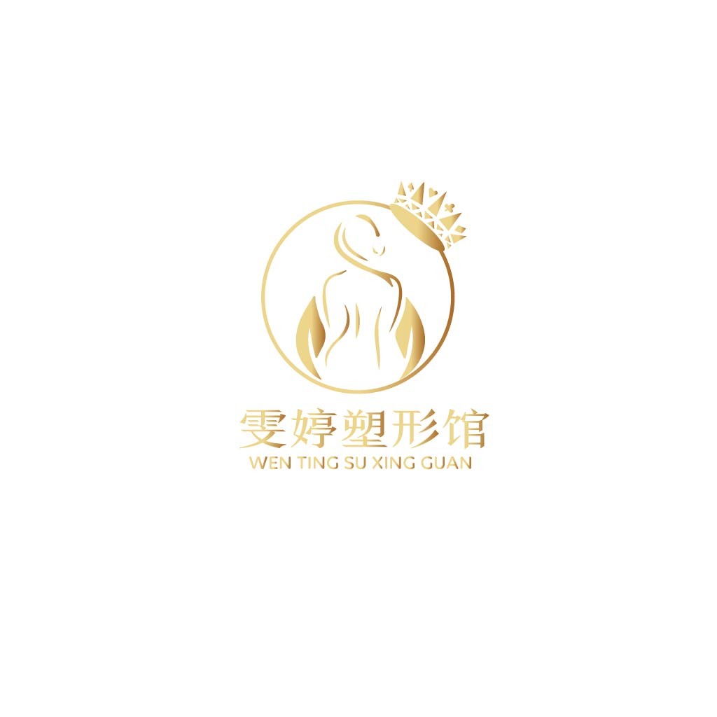 优雅女性形象皇冠logo设计