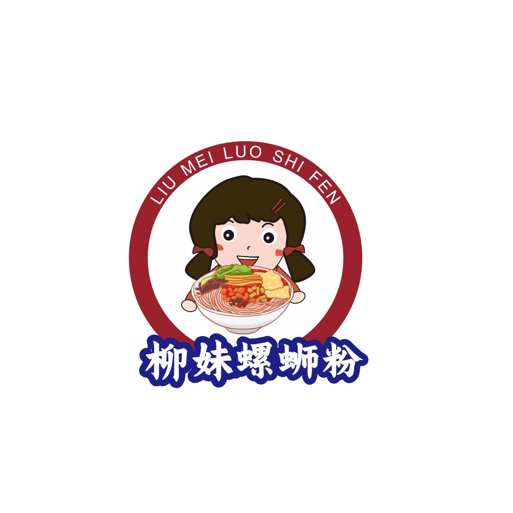 卡通女孩美食logo设计