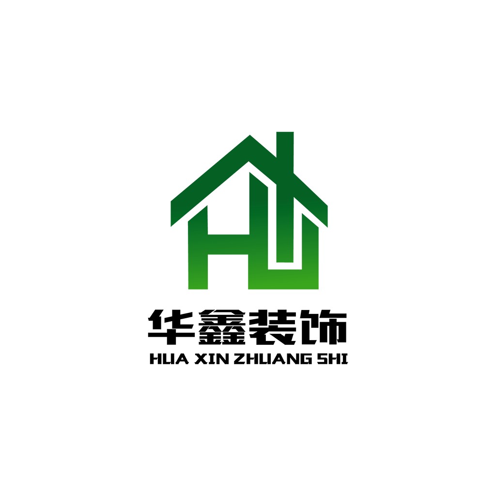 简约绿色房顶logo设计