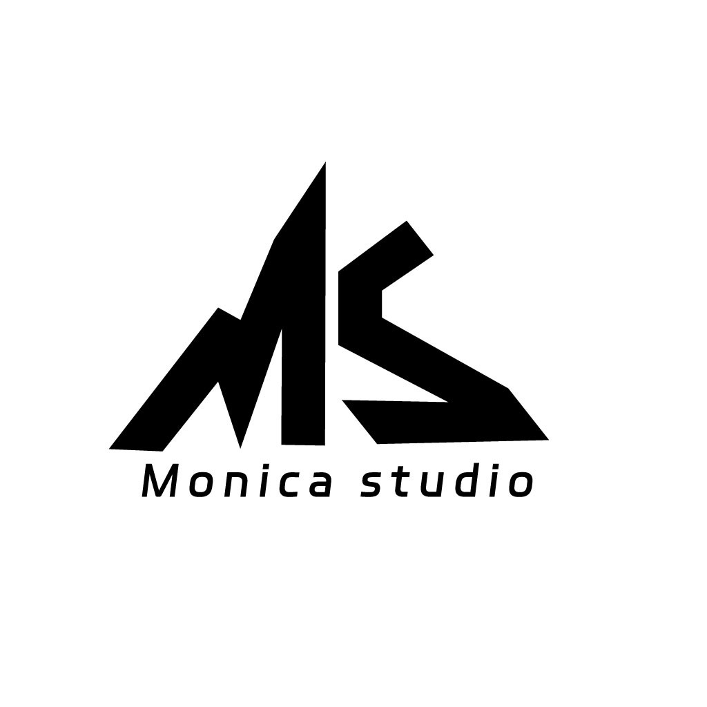 简约现代风格的Monica Studio Logo设计