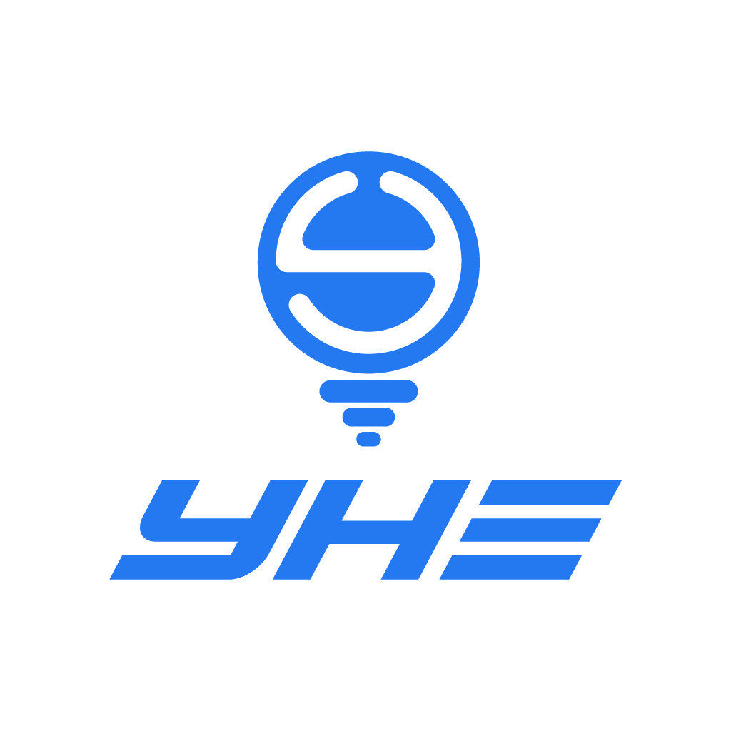 简洁科技感灯泡logo设计