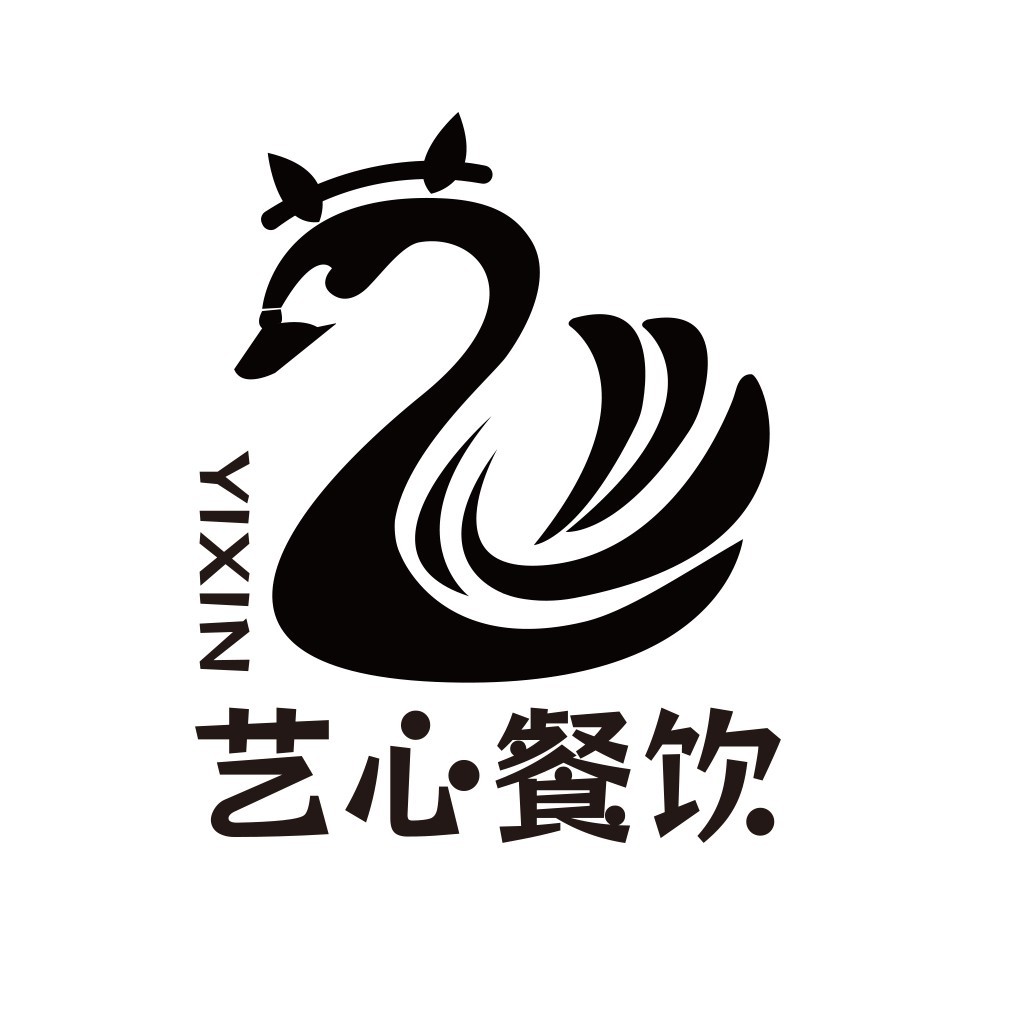 天鹅logo设计：简洁优雅的餐饮品牌标识