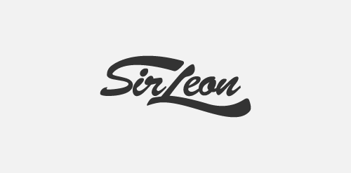 Sir Leon logo设计:优雅复古字体