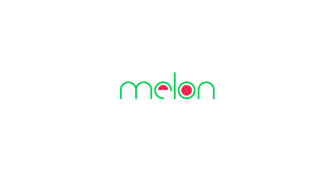 清新水果风melon logo设计
