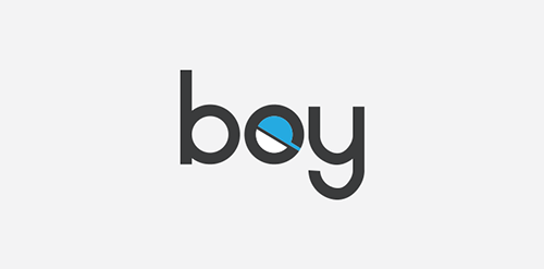 简洁现代的'boy'字母logo设计
