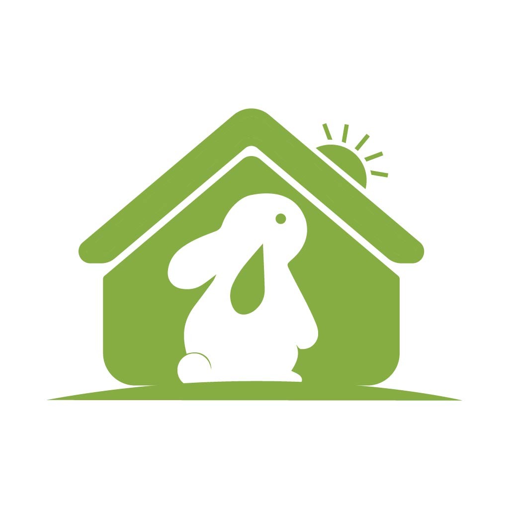 绿色房屋与兔子logo设计