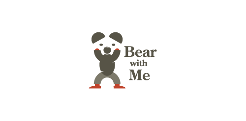 可爱熊猫形象logo设计