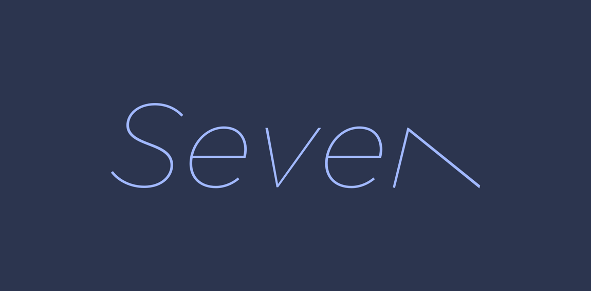 简约数字7字体logo设计