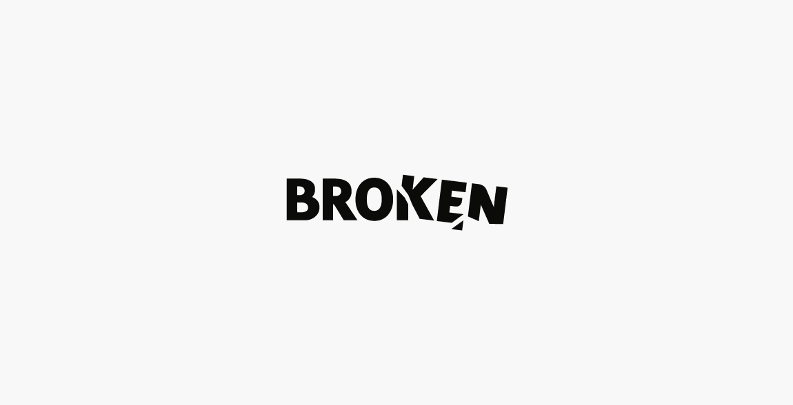 简约风格BROKEN字体设计