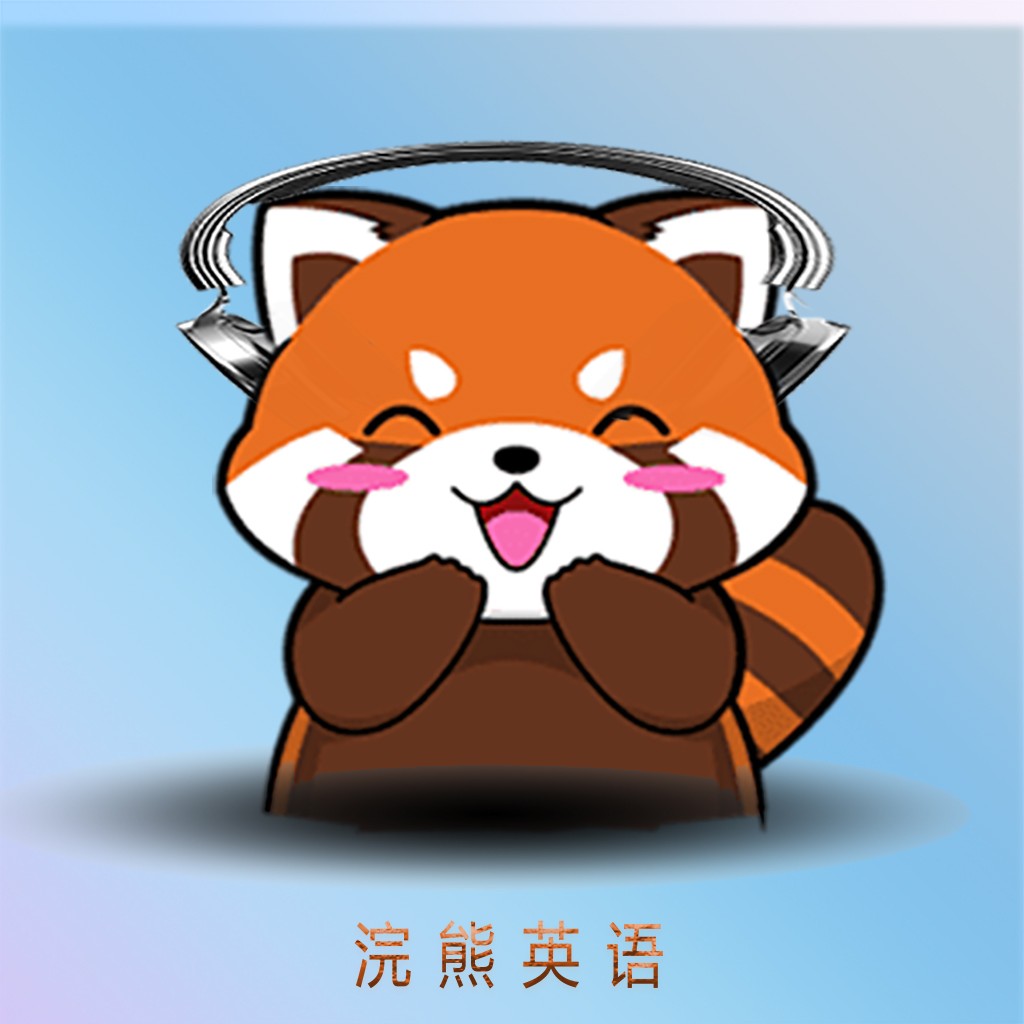 浣熊英语logo设计:可爱卡通形象