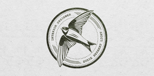 优雅燕子图案logo设计