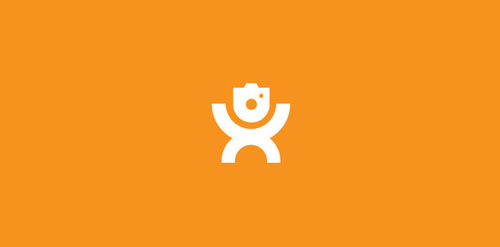 简洁相机logo设计