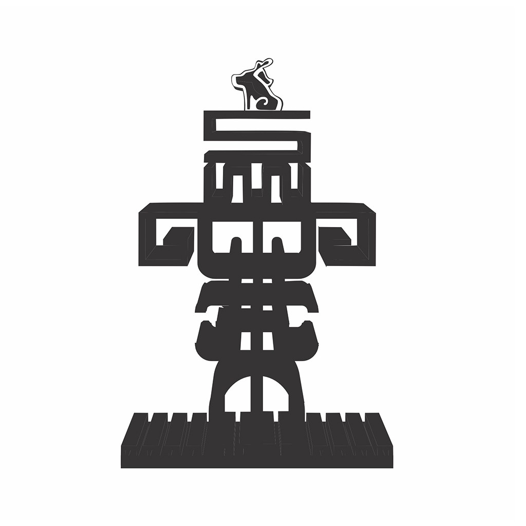图腾柱风格的logo设计