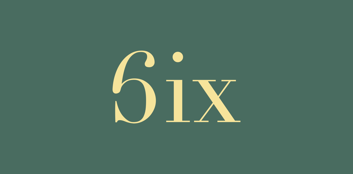 简约数字6设计logo