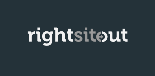 简洁现代logo设计:rightsitout