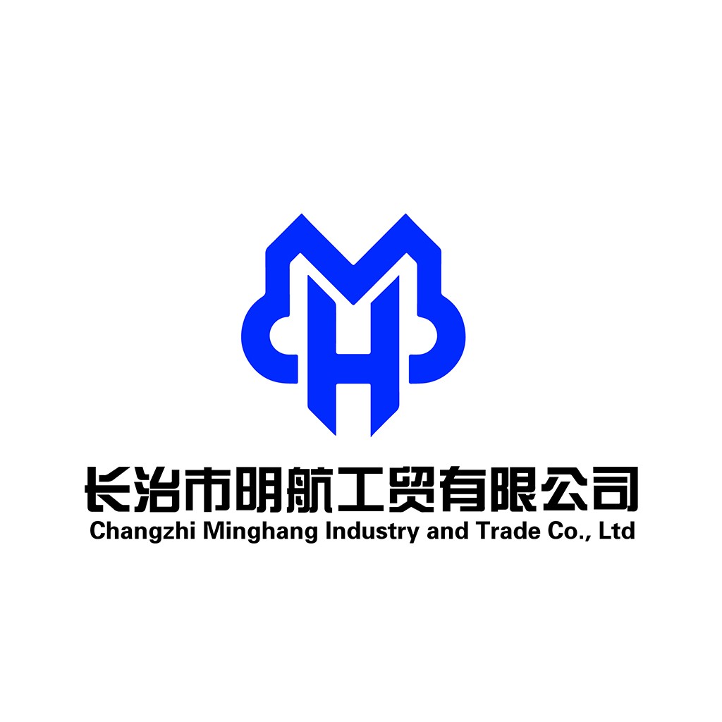 现代简洁蓝色字母M标志设计