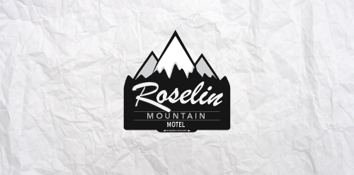 Roselin Mountain Motel Logo Design