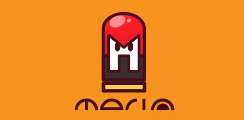 简约风格的M字母logo设计