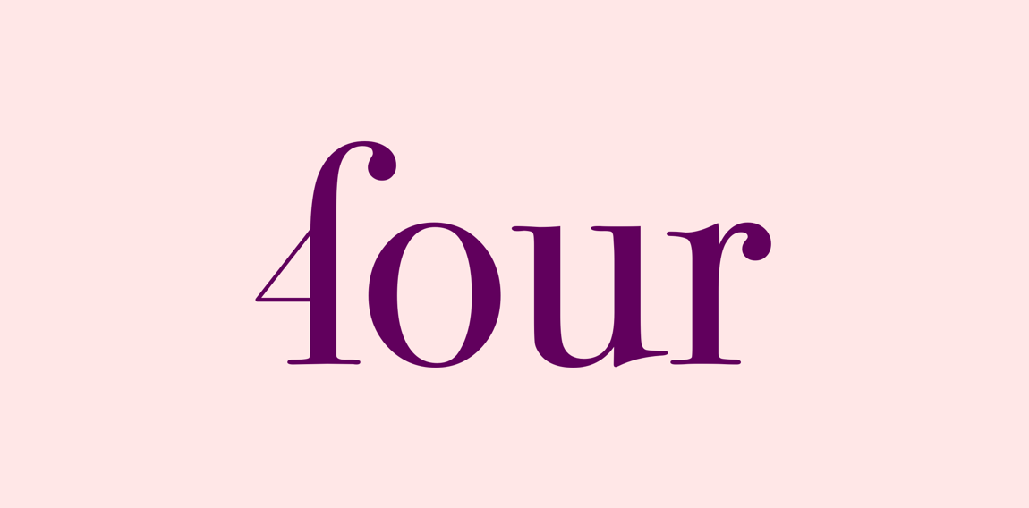简约优雅数字4四字母logo设计
