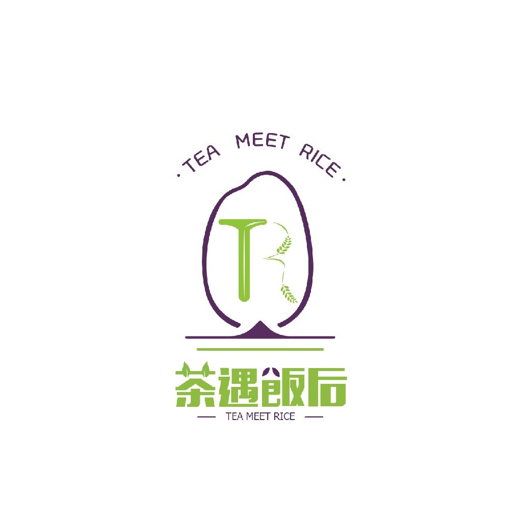 茶遇饭后logo设计